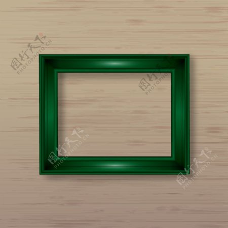 绿色质感相框设计