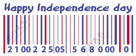 条码第四七月独立日矢量设计