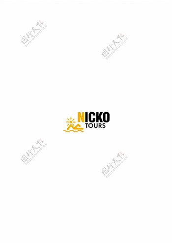 NickoTourslogo设计欣赏NickoTours旅游网站标志下载标志设计欣赏