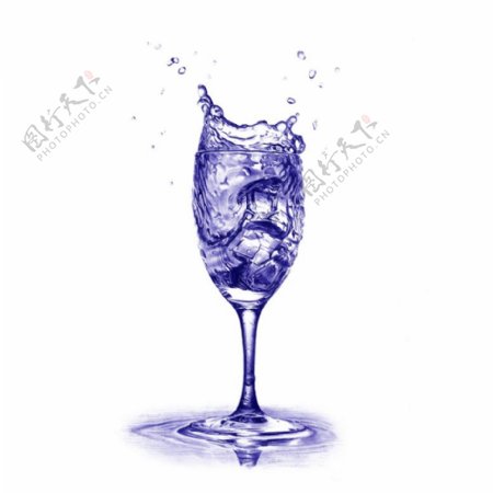 位图生活元素酒杯高脚杯水免费素材