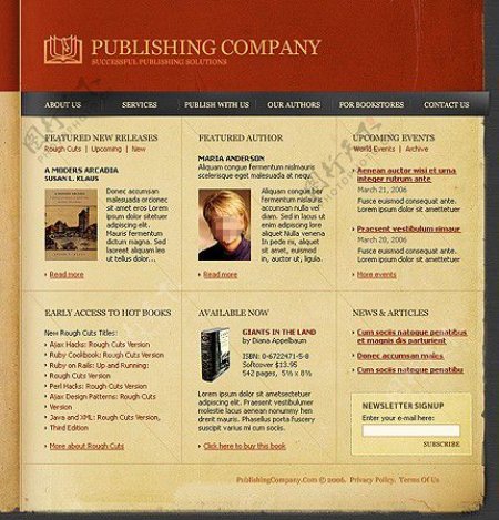 出版社企业网站模板