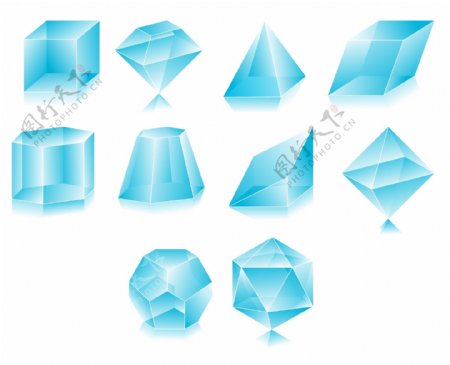 透明的钻石矢量