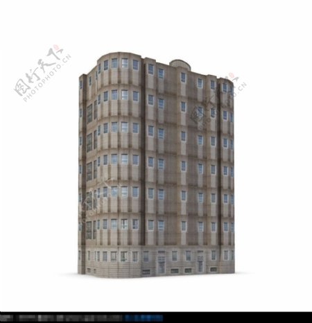 商务中心max立体建筑模型
