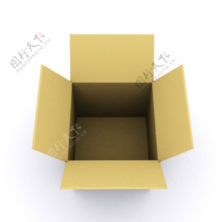 高清包装素材打开的包装盒