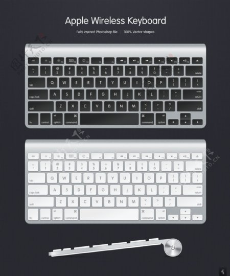 苹果键盘PSD