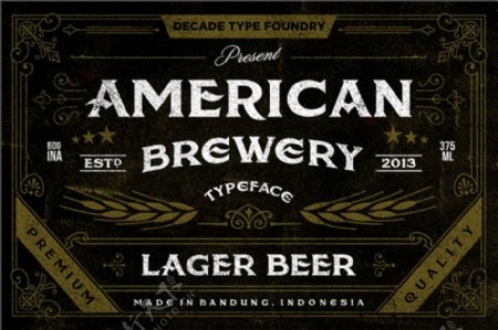 美国啤酒粗字体