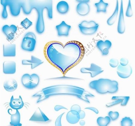 蓝色水珠水滴logo图片