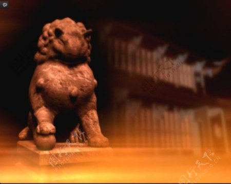 影视素材中国元素石狮模板下载