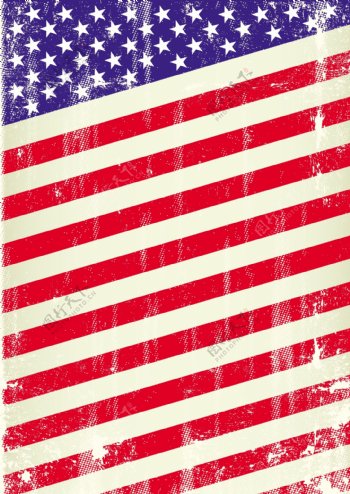 饱经风霜的美国国旗
