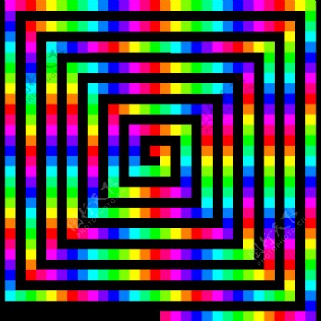 12色的480方形螺旋