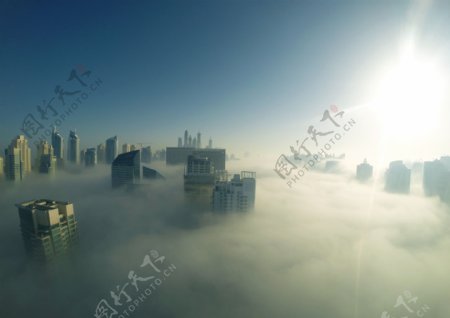 迪拜大厦云层风景