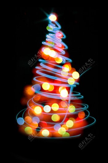 缤纷色彩炫光圣诞树