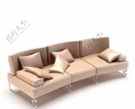 多人沙发3d模型沙发效果图38