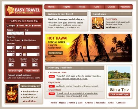 旅游类网页模板公司图片