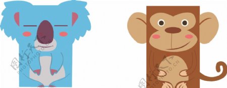 卡通小动物猴子图片