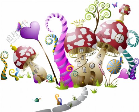 蘑菇城堡图片