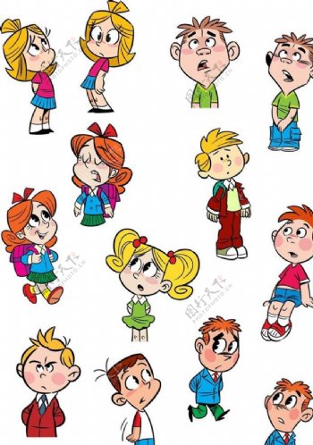 卡通儿童孩子小孩动画图片