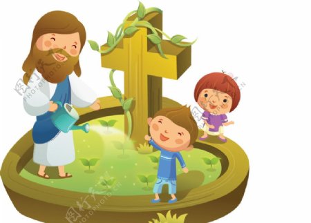 耶稣与孩子们图片