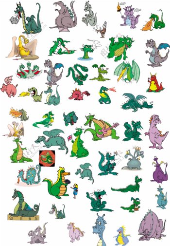 50款恐龙卡通图片
