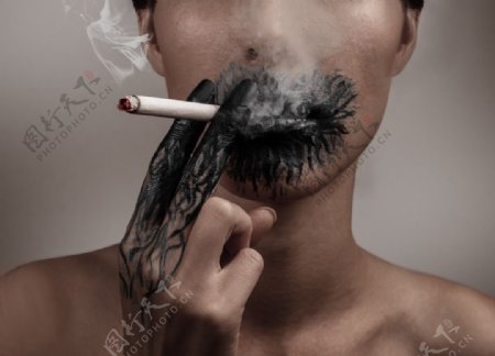 吸烟有害健康图片