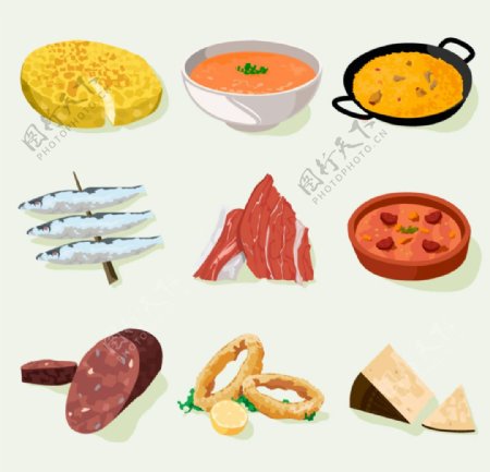 西班牙美食图标图片