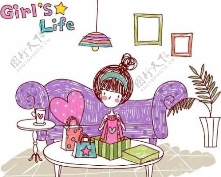 女生的生活GirlsLife拆礼物图片