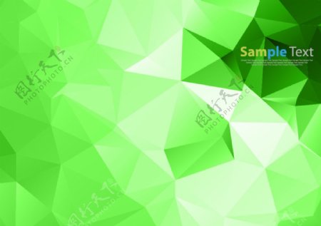 三角形矢量插图抽象的绿色背景图片