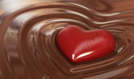 巧克力心图片
