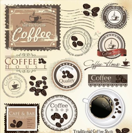 咖啡背景咖啡标签图片