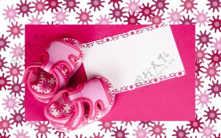 粉色婴儿鞋图片
