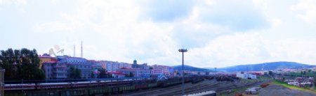 绥芬河铁路货运处摄影图片