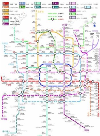 2011年北京地铁矢量图及2015年的规划图图片