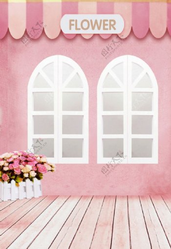 粉色小屋图片