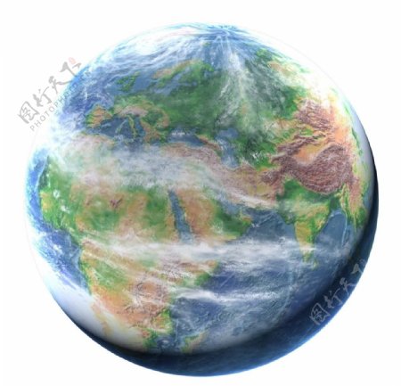 3D地球侧面图片