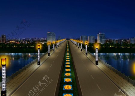 大桥夜景亮化照明设计图片