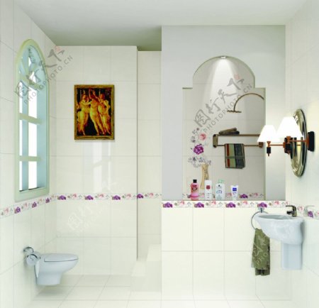 室内浴室瓷片铺贴效果图片
