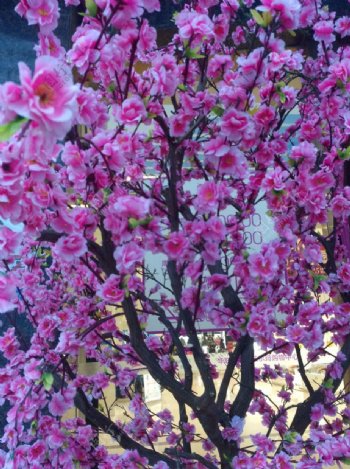 布艺桃花树图片