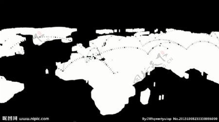 世界地形图视频素材