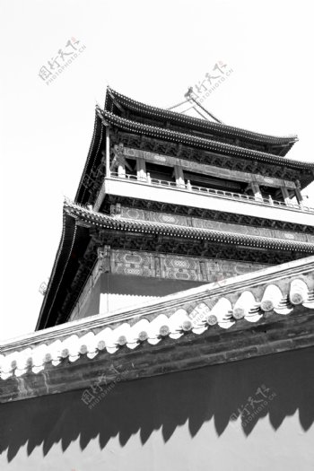 老北京鼓楼素材图片