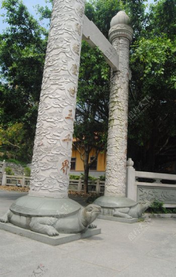 厦门梵天寺石柱图片