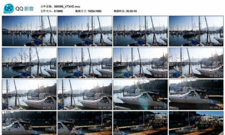 海边港口码头高清实拍视频素材