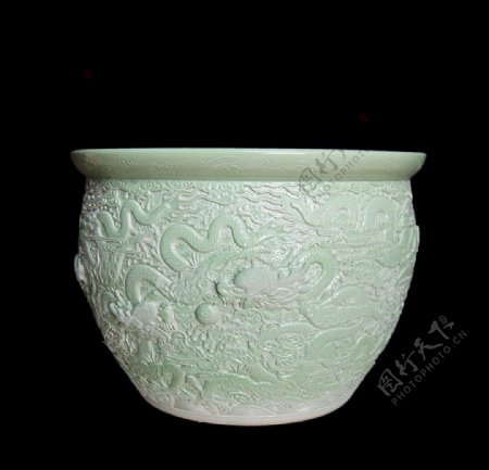 景德镇雕刻陶瓷缸图片