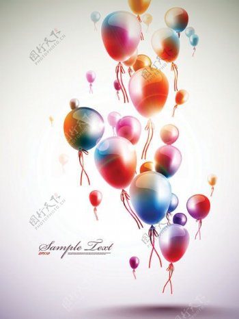节日气球矢量素材图片