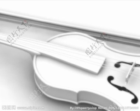 白色小提琴视频素材