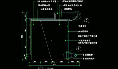 CAD之吧台收银台服务台设计图片