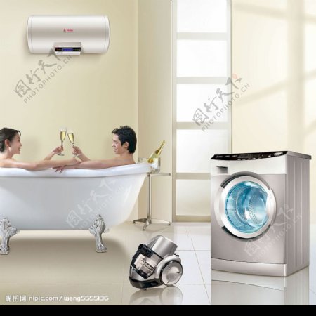 浴室家电广告设计图片