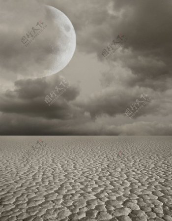 灰色的沙漠图片