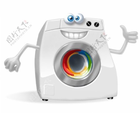洗衣机3d小人图片