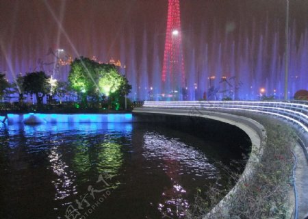 广州海心沙夜景图片