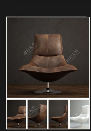 皮质椅子图片